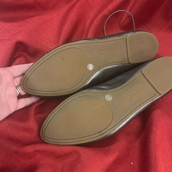 Lucky Brand Metallic Gray Lace-Up Flats - Picture 5 of 5